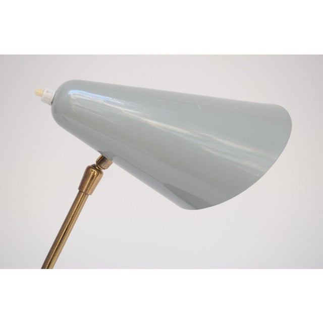 Italian Modern Brass, Metal, and Black Marble Table Lamp by Luci Milano For Sale - Image 11 of 12