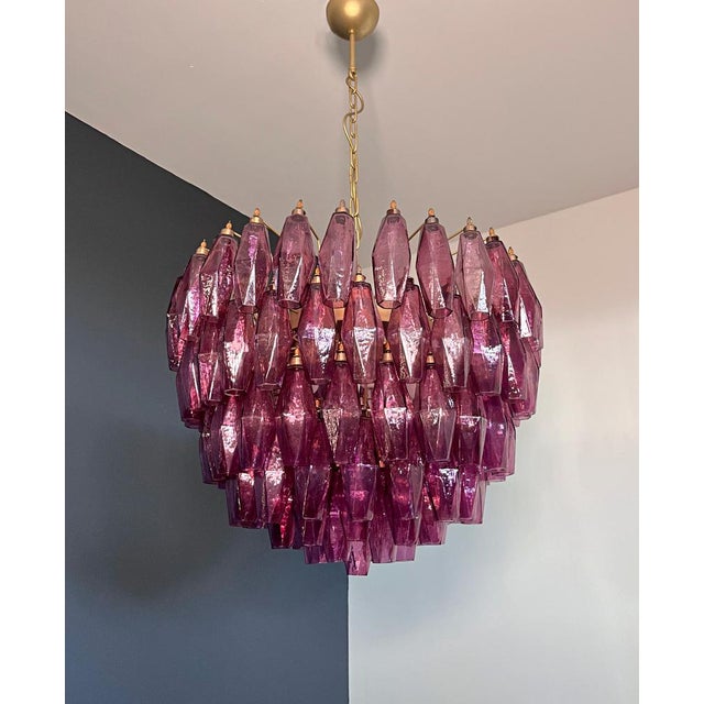Amethyst Murano Glass Poliedri Candelier, 1990s For Sale - Image 12 of 18