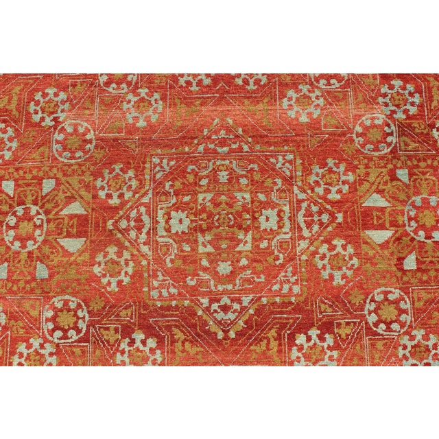 Textile Large Transitional Rug in Red by Keivan Woven Arts 11' X 15' For Sale - Image 7 of 11