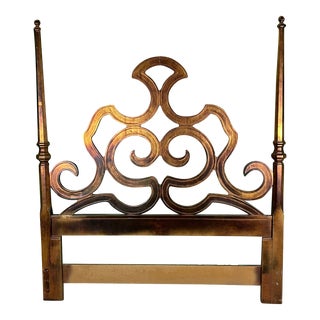 Dorothy Draper Style Queen Size Headboard by Heritage For Sale