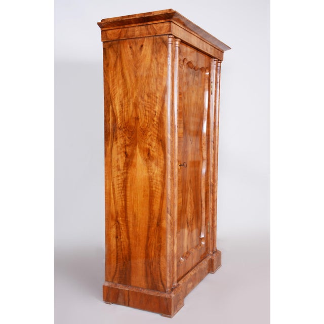 Brown Biedermeier Cabinet in Walnut Veneer, Austria, 1840s For Sale - Image 8 of 9