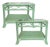 Vintage Coastal Rattan & Glass Side Tables For Sale
