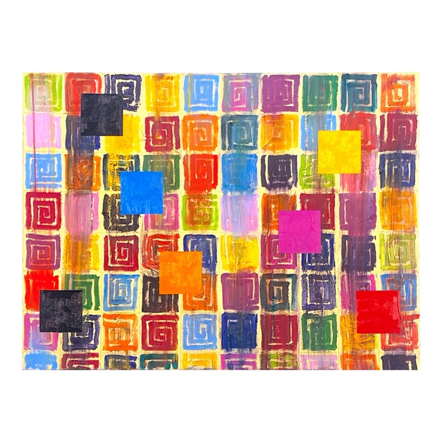 Contemporary Abstract Oil on Canvas "See Levels" by Dana Gordon For Sale