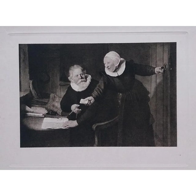 Rembrandt - The ship builder and his wife Engraving 25 x 35,5 cm from William Unger 1910 This piece is attributed to the...