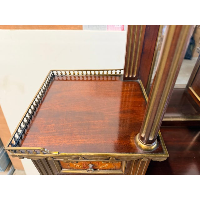 Antique 19th Century French Louis XVI Style Vernis Martin Cylinder "Bonheur Du Jour" Ladies Writing Desk For Sale - Image 12 of 17