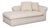 Modern Beige Textured Fabric Upholstered Chaise Longue For Sale