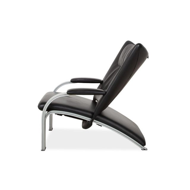 Wk Wohnen Spot 698 Leather Armchair Black Manual Function Sofa Couch For Sale - Image 11 of 14