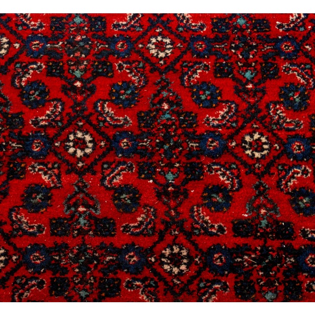 Textile Persian Hamadan Rug, 11' X 5' 3.5" For Sale - Image 7 of 8