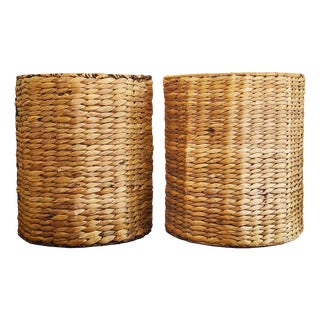 Seagrass Wall Sconces, France, 1960s, Set of 2 For Sale