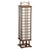 Brown Vintage Tall Japanese Square Rice Paper Panel Table Lamp For Sale - Image 8 of 12