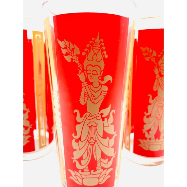 Mid-Century Goddess/Princess Tall Tumblers or Highball Glasses - Set of 8 For Sale - Image 9 of 12