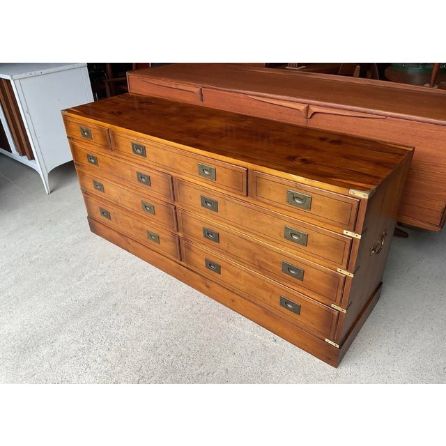 Antique Military Campaign Sideboard in Burr and Burl Walnut For Sale - Image 9 of 18