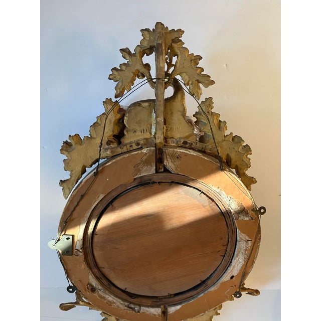 English Early 19th Century English Regency Period Convex Mirror For Sale - Image 3 of 8