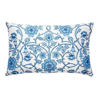 The House of Scalamandré Ornamental Gate Lumbar Pillow, Sky For Sale