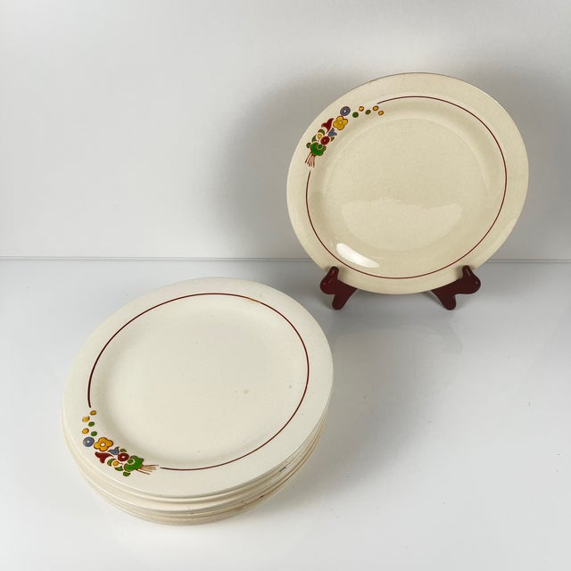 Vintage Dinner Plates from Longwy, 1930s, Set of 10 For Sale - Image 4 of 14