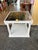 Vintage Hollywood Regency Fluted Column Side Table With Smoky Mirror Top For Sale - Image 4 of 5