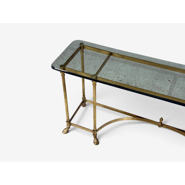 LaBarge, German Modern, Console Table, Brass, Glass, Germany, 1970s For Sale - Image 10 of 15