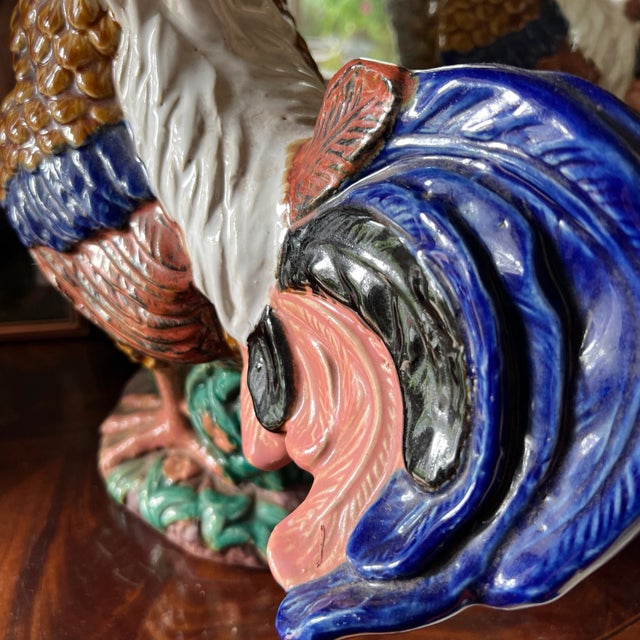 1970s 1970s Large Italian Hand Painted Rooster For Sale - Image 5 of 6