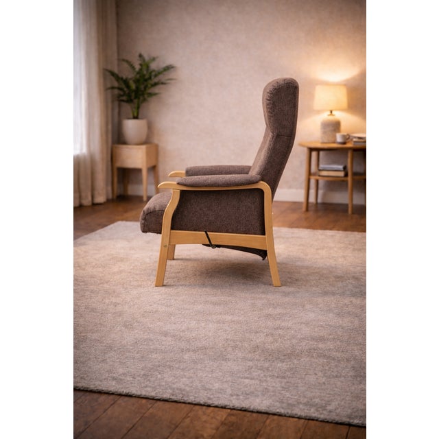 Set of Lounge Chair with Ottoman by Hjort Knudsen, 1980s For Sale - Image 9 of 12