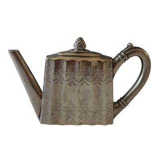 Vintage Silver Plate Teapot Napkin Holder by Godinger For Sale
