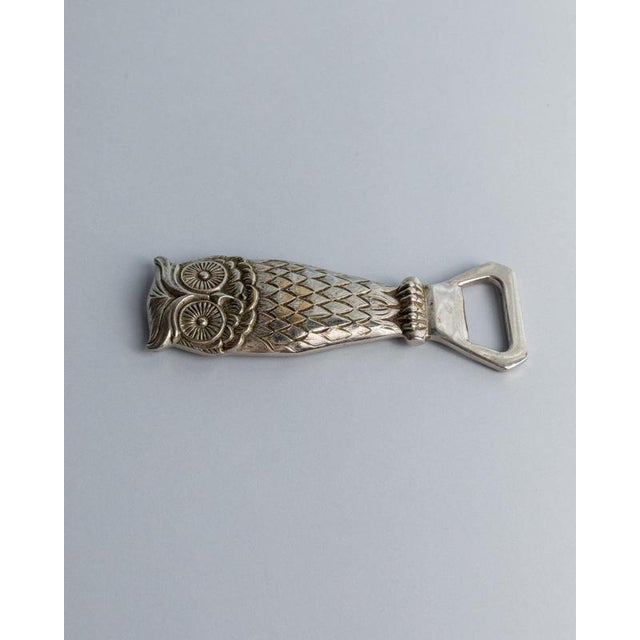 Vintage Silver-Plated Owl Bottle Opener, 1960s For Sale - Image 4 of 11