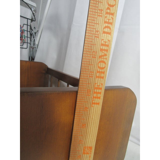 Vintage 24" Wood Doll Cradle Bed Hand Crafted For Sale In New Orleans - Image 6 of 9