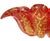 Mid-Century Modern Vintage Murano Barovier Toso Bright Red Gold Flecks Control Bubbles Italian Art Glass Ashtray Bowl For Sale - Image 3 of 9