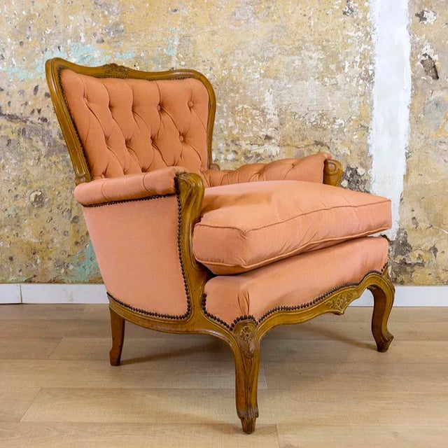 Neoclassical Walnut Armchair, 1930s For Sale - Image 9 of 14