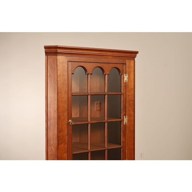 Federal Style Cherry Custom Quality Corner Cabinet For Sale - Image 9 of 18