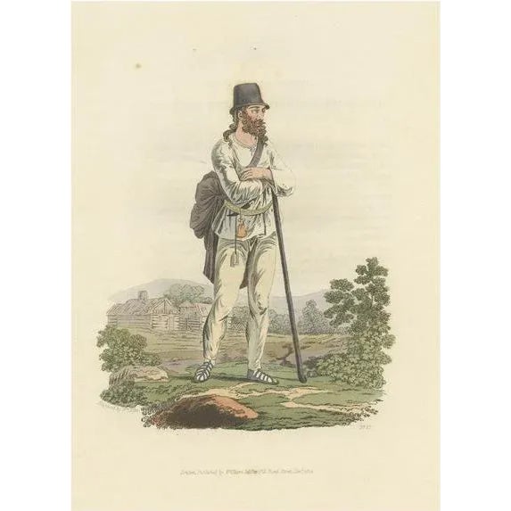 Early 19th Century A Peasant of Hermannstadt, Sibiu, Transylvania, 1804, Print For Sale - Image 5 of 5