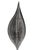 Pair of Tall Contemporary Decorative Polished Silver Metal Leaf Sculptures For Sale - Image 4 of 5