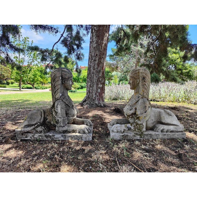 Gold Art Deco Italian Sphinxes, 1920, Set of 2 For Sale - Image 8 of 14