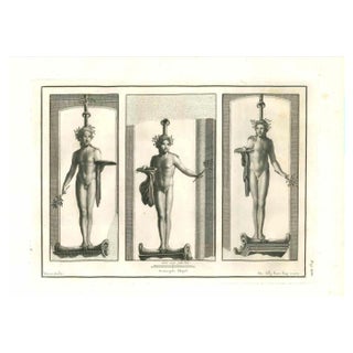 Nicola Billy, Ancient Roman Statue, Original Etching, 18th Century For Sale