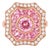 1920s 14K Pink Rose Gold Art Deco Pink Tourmaline Hand Cut Pink Sapphire Diamond Ring, Size 6.5 For Sale