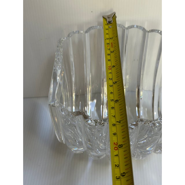 Goran Warf for Kosta Boda--Sculptural Swedish Art Glass Rimmed Bowl For Sale - Image 16 of 18
