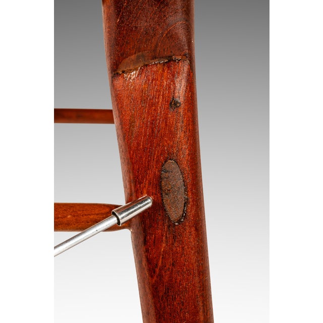 Rare Mid-Century Modern Model 7001 Side Chair in Walnut & Leather Attributed to Paul McCobb for Directional, Usa, C. 1950's For Sale - Image 17 of 18