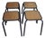 Vintage Industrial Stackable Bar Stools from Mullca, France, 1950s, Set of 4 For Sale