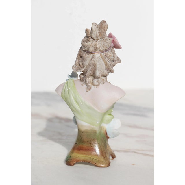 Art Nouveau 1900s Art Nouveau Small Woman Bust, Bisque Porcelain, Germany For Sale - Image 3 of 13