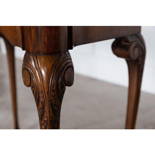 English Walnut & Mahogany Games Table, 1940s For Sale - Image 12 of 16