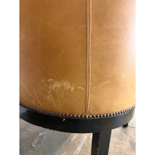 Antique Regency Style Tufted Leather Armchair For Sale In Los Angeles - Image 6 of 7