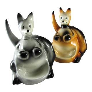 1956 Boxing Kangaroo Dresser Caddy - a Pair For Sale