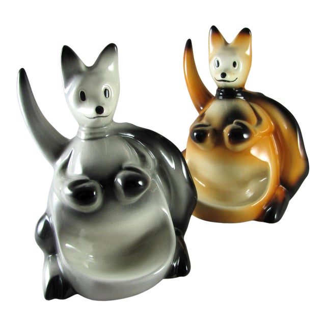 1956 Boxing Kangaroo Dresser Caddy - a Pair For Sale