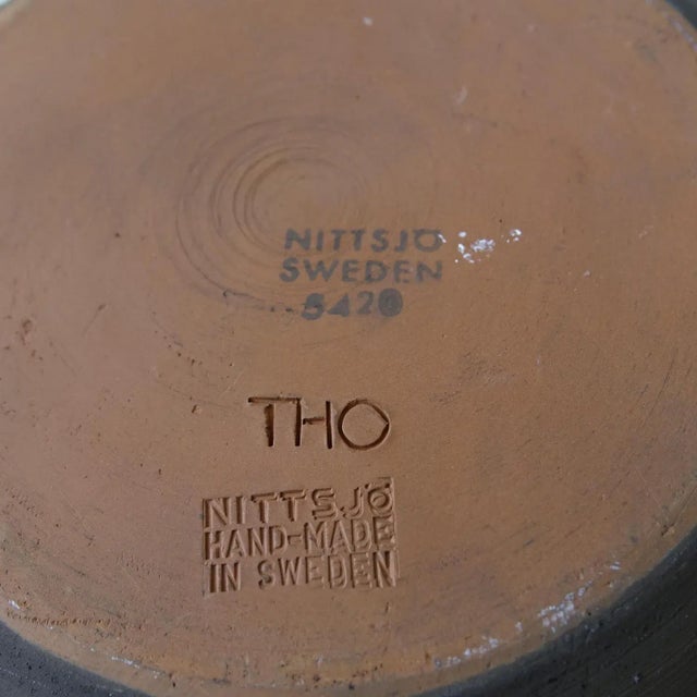 Vintage Handmade Ceramic Bowl from THO, Nittsjö, Sweden For Sale - Image 4 of 6