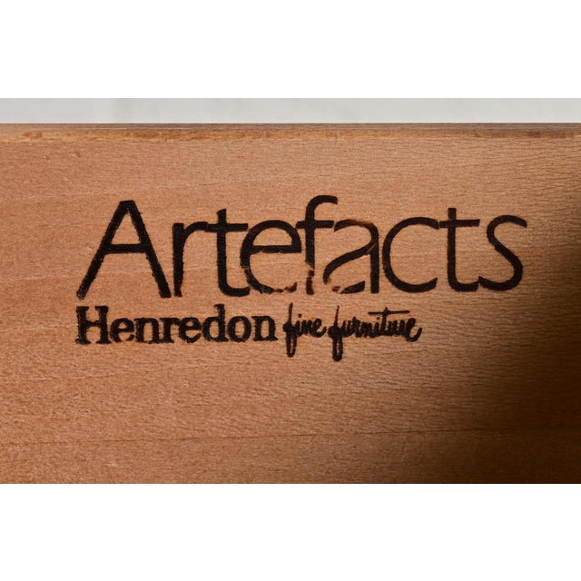 Wood Henredon Mid-Century Modern Campaign Oak Nightstand, Circa 1970s For Sale - Image 7 of 12