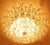 Metal Italian Gilt Brass and Crystal Ceiling Lamp from Stilkronen, 1970s For Sale - Image 7 of 11