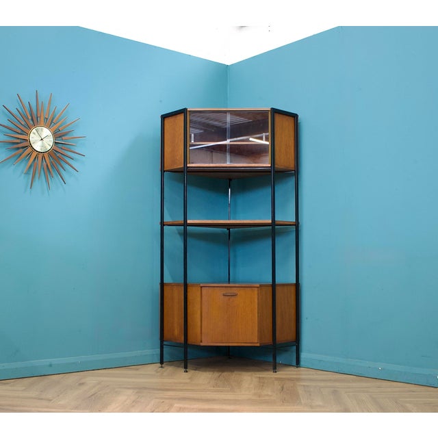 Teak Shelving Corner Unit from Avalon, 1960s For Sale - Image 9 of 9