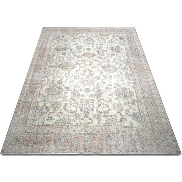 1960s Turkish Oushak Rug For Sale In Los Angeles - Image 6 of 6