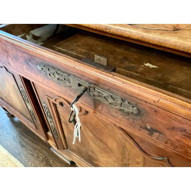 19th Century Antique Burl Walnut French Vaisselier Cupboard For Sale - Image 4 of 13
