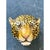 Late 20th Century Vintage Boho Glazed Ceramic Leopard Wall Hanging For Sale - Image 5 of 10