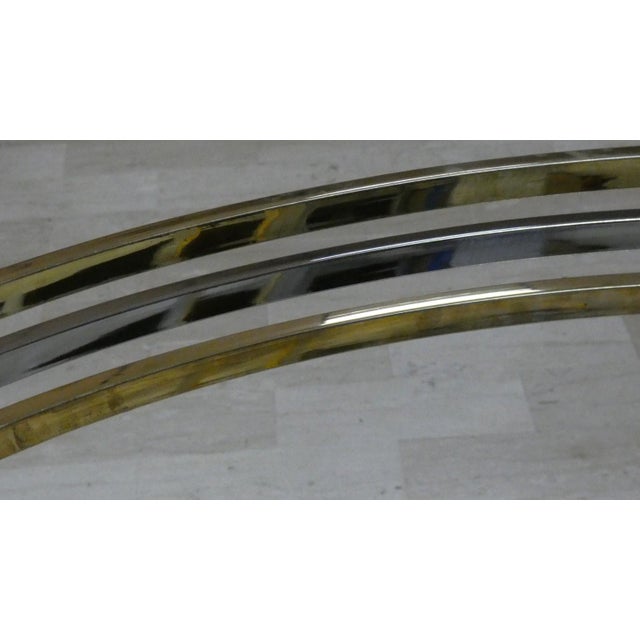 Chrome and Gold-Plated Steel Dining Table, Italy, 1970s For Sale - Image 18 of 18